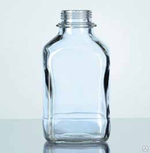 Бутылка четырехгранная с узким резьбовым горлышком, натриево-кальциевое стекло DWK LifeSciences прозрачная 9.072060 