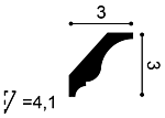 Потолочный плинтус из полиуретана Orac Decor CX154 2