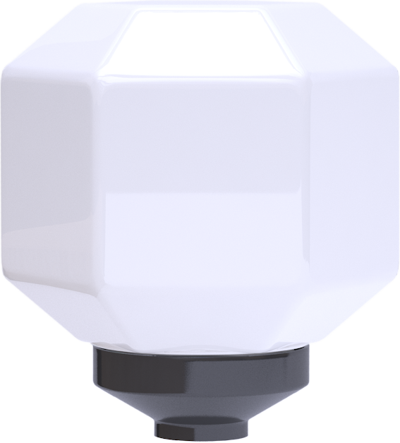 Светильник парковый Кристалл (поликуб) НТУ 08-60-001 ПММА е27 (Б145) опал