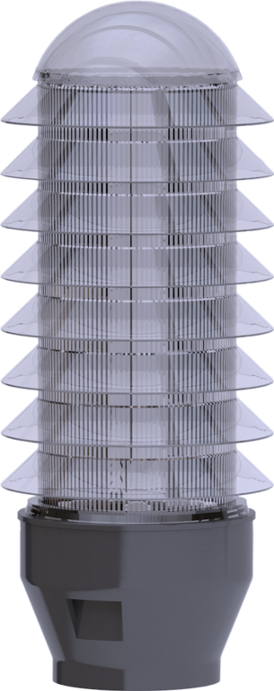 Светильник парковый Медуза-8 (соло) НТУ 07-40-001 ПК е27 (А85) дымчатый