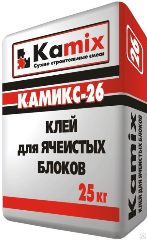 Клей для газо-пенобетонных блоков Камикс – 26 (25 кг)