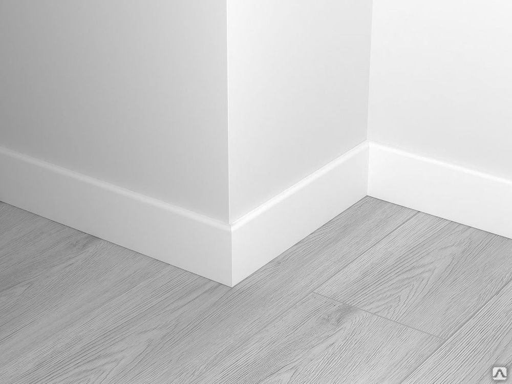 Плинтус каменно-полимерный GRAND SEQUOIA ECO 11-00 Белый Матовый 2200х80х11 мм Alpine Floor