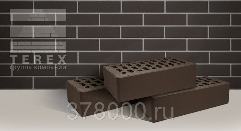 Кирпич Калуга "Тerex" (Терекс) керамический одинарный М-175 темно-коричневый (какао) (480 шт/уп) 3