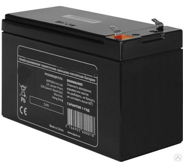 Аккумулятор для тележки WH-25ES 6V/1Ah свинцово-кислотный (WET battery) TOR