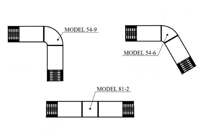 Прямое и угловое соединение модульных светильников ДСО46 3