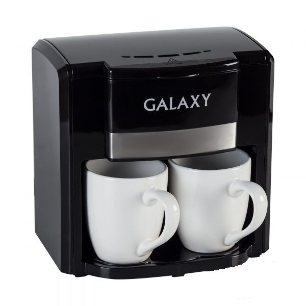 Кофеварка 300мл 750Вт GALAXY GL0708 черный, 2 чашки, автоотключение *1/6