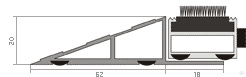Обрамление наружное алюминиевое Н15 длина 2,5 м. пог. 
