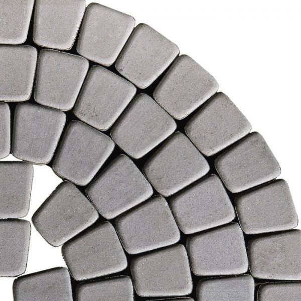 Классико круговая (серый) Моноколор плитка тротуарная вибропрессованная Braer толщина 6 см