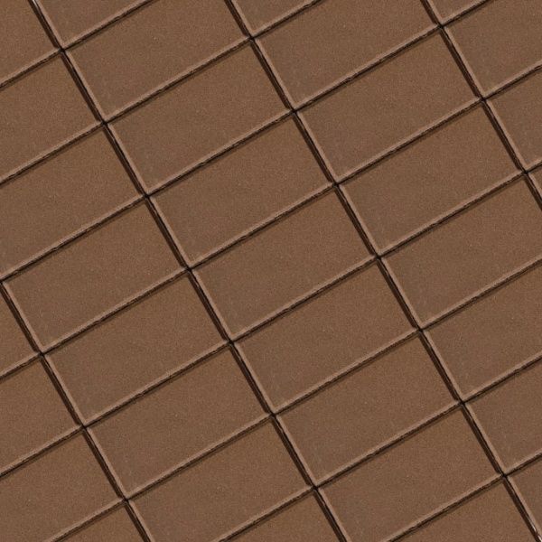 Прямоугольник (коричневый) 10х20 Моноколор плитка тротуарная вибропрессованная Braer толщина 6 см