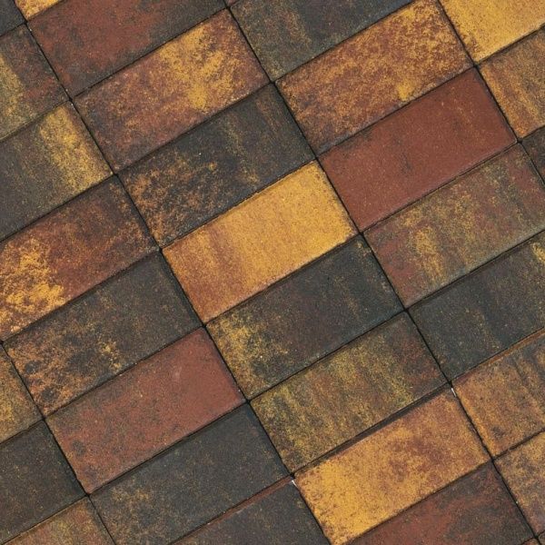 Прямоугольник (Мальва) 10х20 Color Mix плитка тротуарная вибропрессованная Braer толщина 6 см