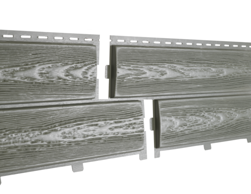 Фасадная панель Ю-Пласт Хокла колор 2000х250 мм, 0,5 м2, мох