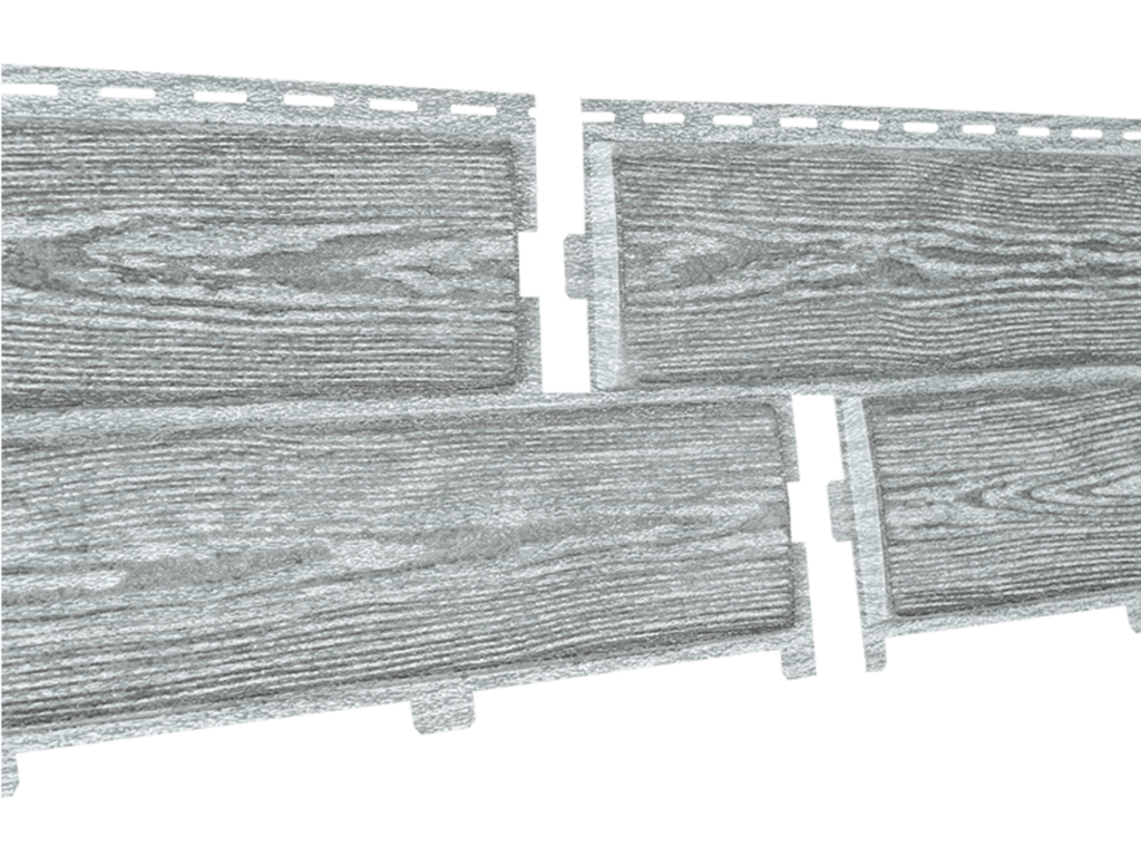 Фасадная панель Ю-Пласт Хокла винтаж 2000х250 мм, 0,5 м2, пепел
