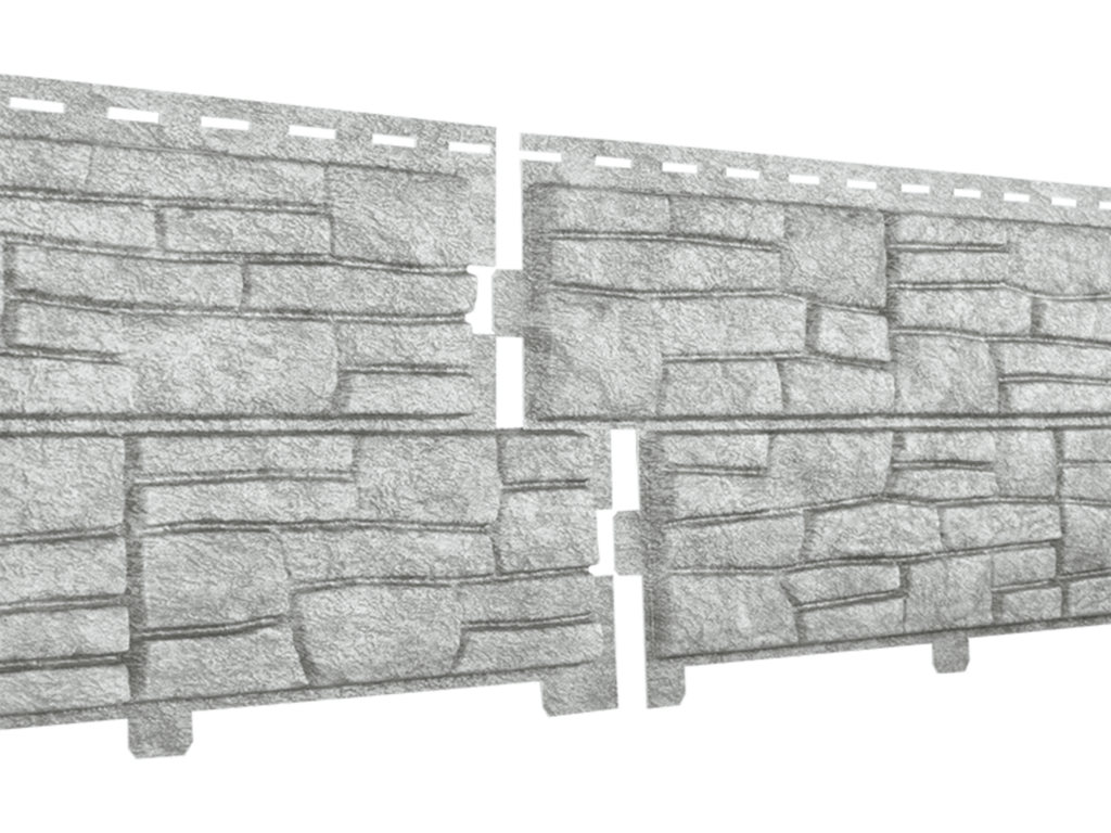 Фасадная панель UP Stone House СЛАНЕЦ 0,45м2 (Светло-серый)