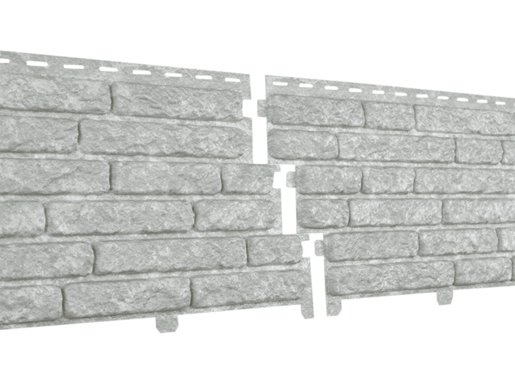 Фасадная панель Стоун-хаус Кварцит Светло-Серый 2000х250 мм 0,695 м2