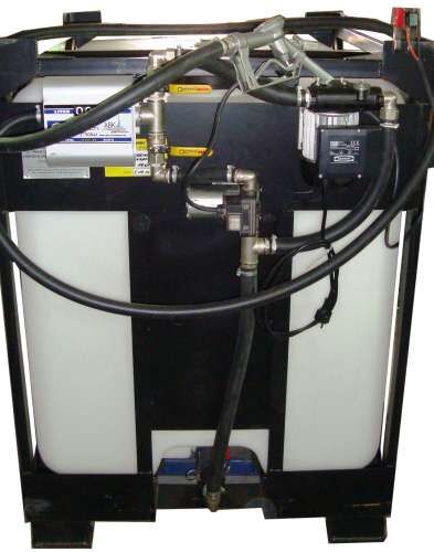 Топливный модуль 950л на базе контейнера для перевозки агрессивных жидкостей в стальной корзине