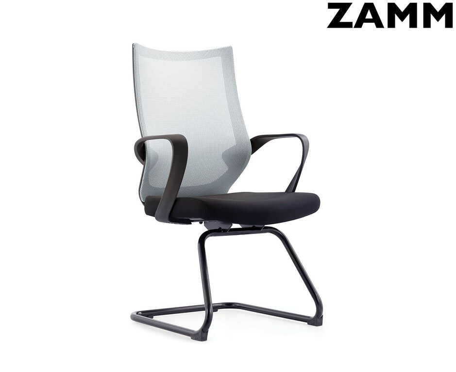 Кресло офисное / Спэйс CF / черная краска / серая сетка / черная ткань ZAMM