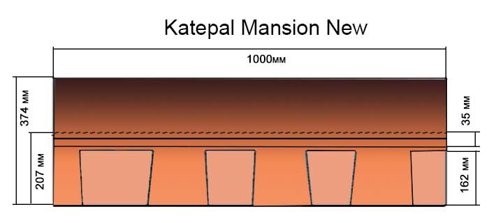 Гибкая черепица KATEPAL Mansion Арагон 1,6 м2 #3