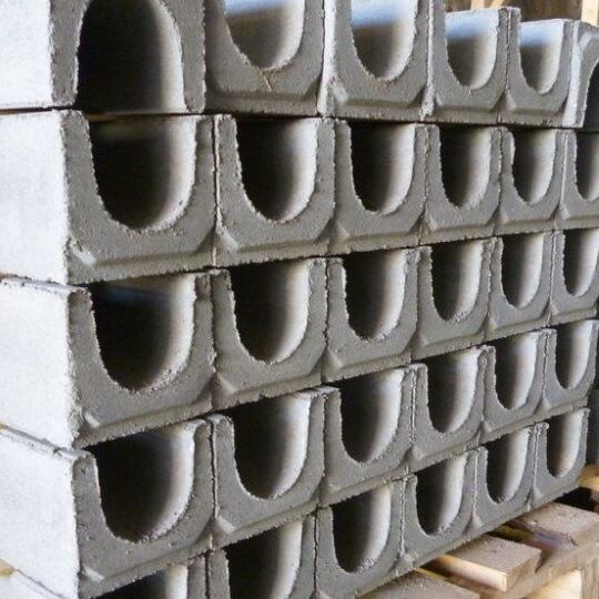 Лоток бетонный стандарт вибропресованный 1000х140х125 DN100