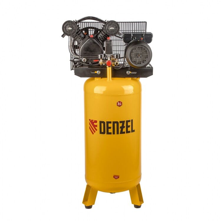 Компрессор DRV2200/100V, масляный ременный, мощность 2.2 кВт Denzel