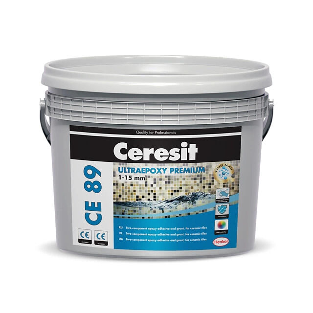 Затирка эпоксидная Ceresit CE-89 (Quartz 814) 2,5кг до 15 мм д/крепления плиток и заполнения швов