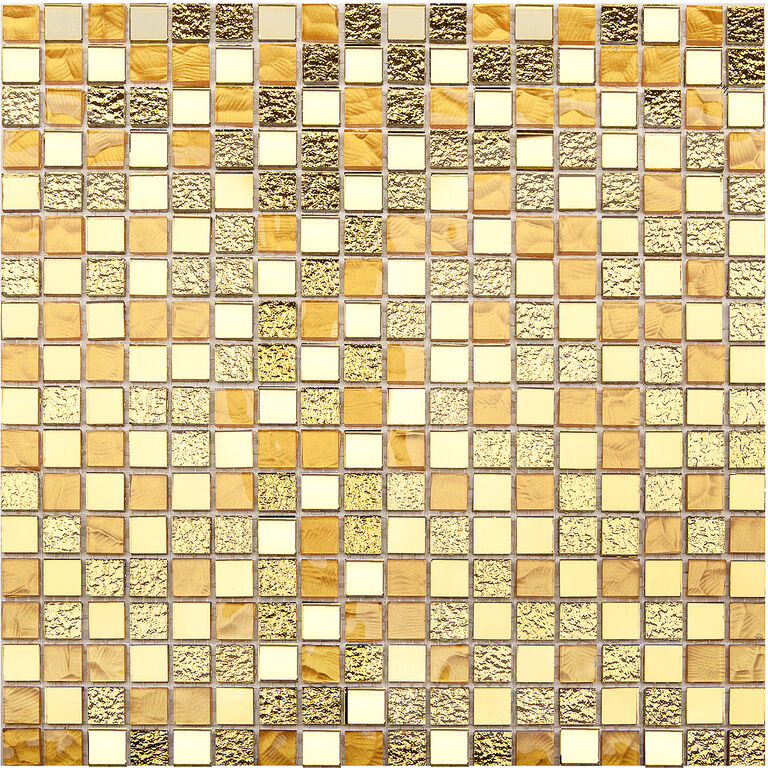 Мозаика зеркальная 15X15 Mix Gold золотая Starmosaic